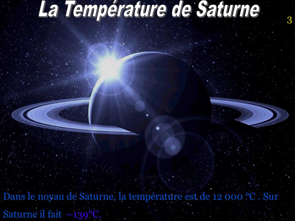 temperature sur saturne